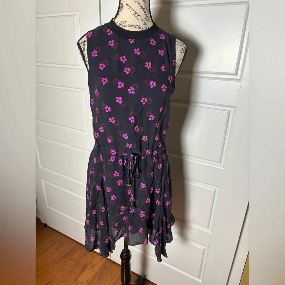 A.L.C. Liza silk floral mini dress size 6 - Picture 5 of 10